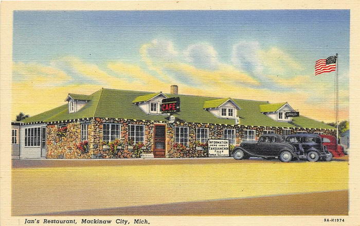 Jans Restaurant - Old Postcard Photo (newer photo)